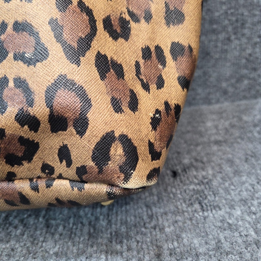 Lauren Ralph Lauren Caldwell Leopard Shopper Tote Bag Designer Handbag Purse - Picture 7 of 16